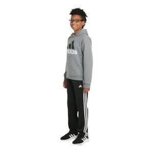adidas Boy's Essential Heather Fleece Hooded Pullover -10/12